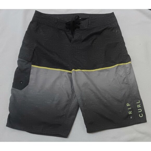 RIP CURL Board Shorts 28 Pocket Gray Surf Trunks Beach Lake - Picture 1 of 10